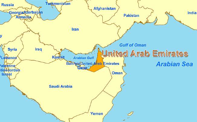 01 UAE_map.jpg - 22 January 2010Maharishi?s Transcendental Meditation Programmes in the United Arab Emirates have huge potential for great success and expansion due to many lively possibilities in the consciousness of the people. National Director Dr Satish Kumar has used great creativity on development and expansion of Maharishi?s plans in the UAE.